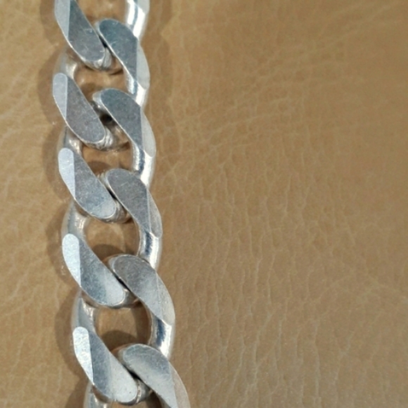 STERLING SILVER 925  CUBAN LINK CHAIN NECKLACE NWT - Picture 5 of 9